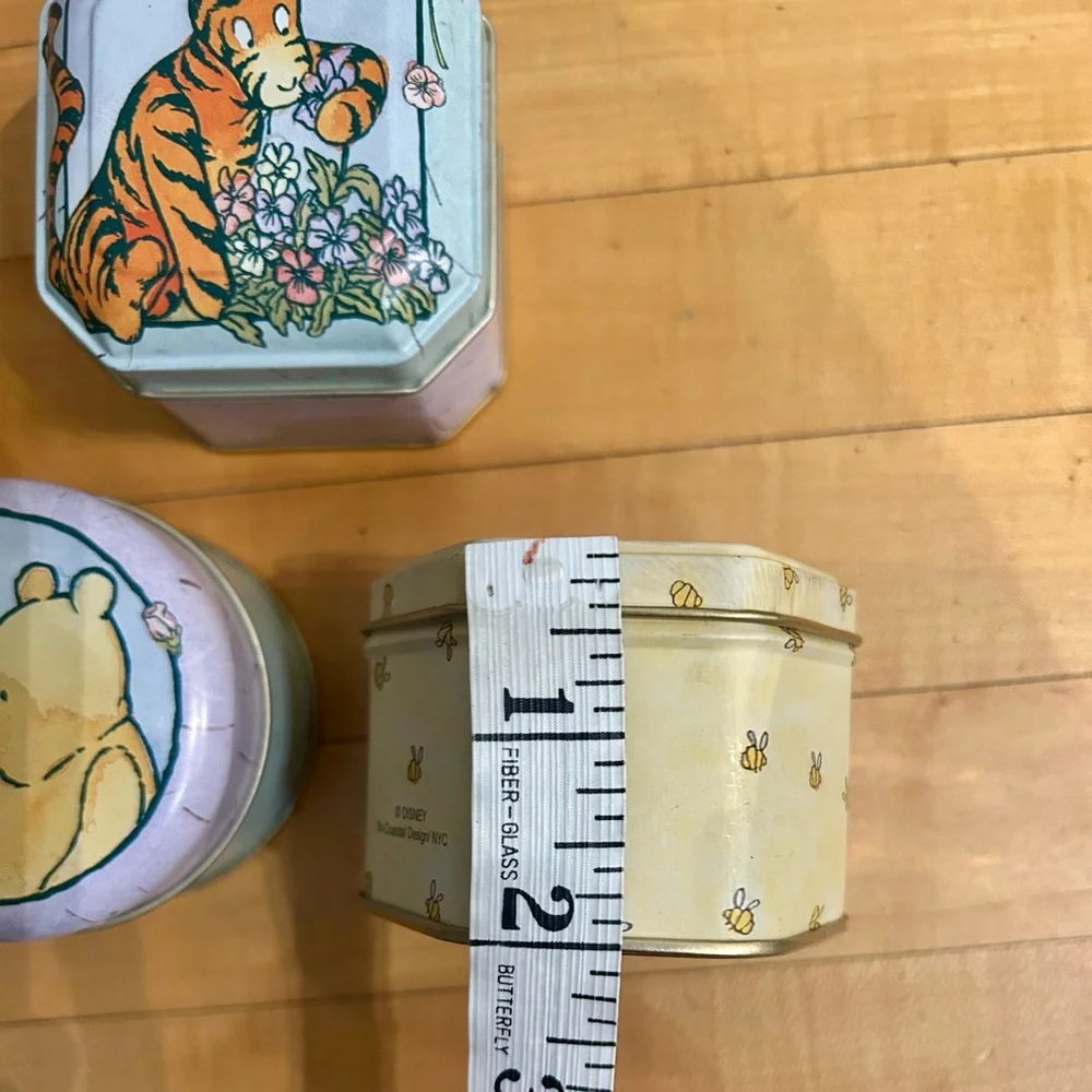 Vintage Disney Winnie the Pooh Candle Tins Set of 3